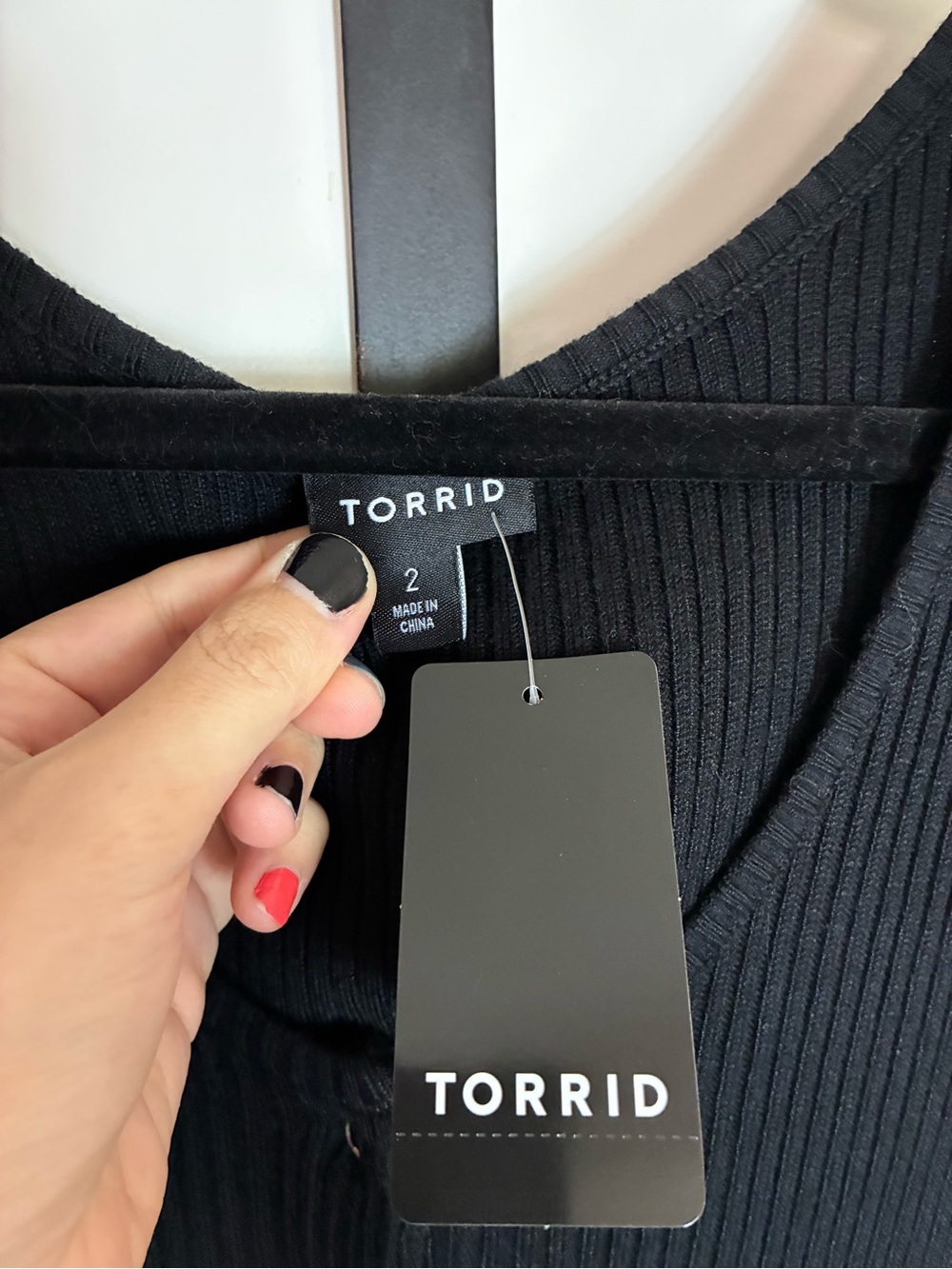 Torrid Deep Black Sleeveless Ribbed Dress Stretchy, Soft, NWT 2X - Picture 11 of 13